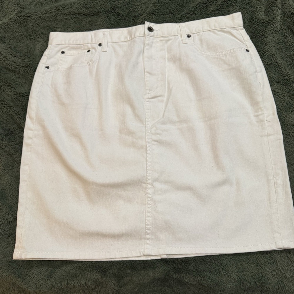 Ralph Lauren‎ Jeans NWT Skirt 18 Women's White Plus